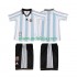 Camisola Argentina Retro Criança Equipamento Primeiro 1998 Manga Curta